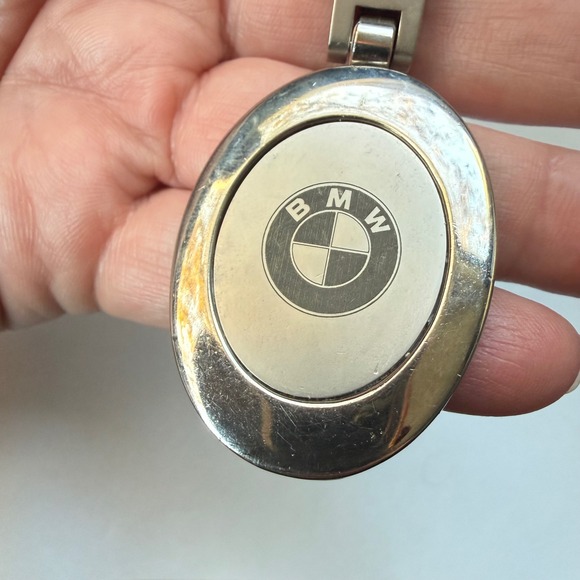Other - Vintage BMW Advertising Keychain Silver Tone Metal Fob Pendant 919 Area Code